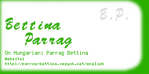 bettina parrag business card